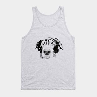 Border Collie Face Design - A Collie Christmas Gift Tank Top